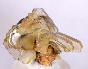 3.2cms GEMMY BARITE CRYSTALS Peru Golden Brown Shiny Translucent Mineral Specimen F333
