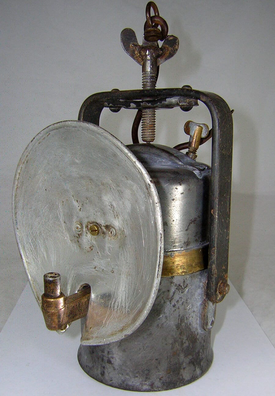 33cms MINERS CARBIDE LAMP England Premier Vintage Lantern