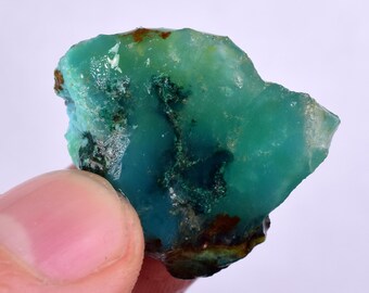 97grs GEM SILICA CHRYSOCOLLA Emeraldine Lily Mine Peru Scenic
