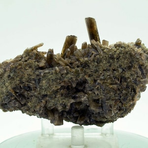 10cms ZOISITE CRYSTALS CLUSTER epidote clinozoisite green yellow peru M85