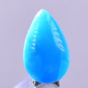 1carat GEM SILICA CHRYSOCOLLA Cabochon Lily Mine Peru Royal Blue Color Jewelry B46