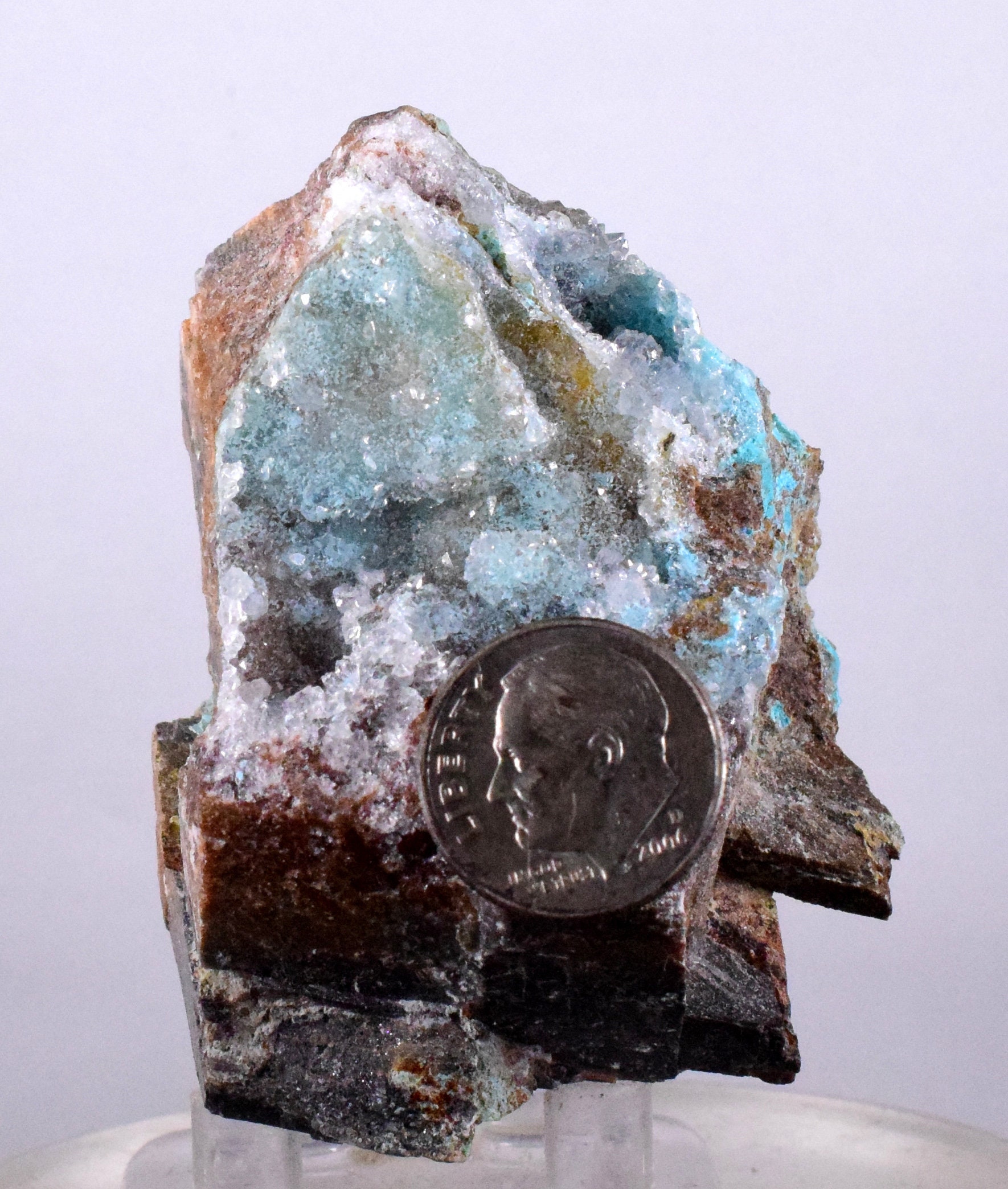 6.2cms ドゥルージー クリソコラ クォーツ ユリ鉱山 ペルー マラカイト