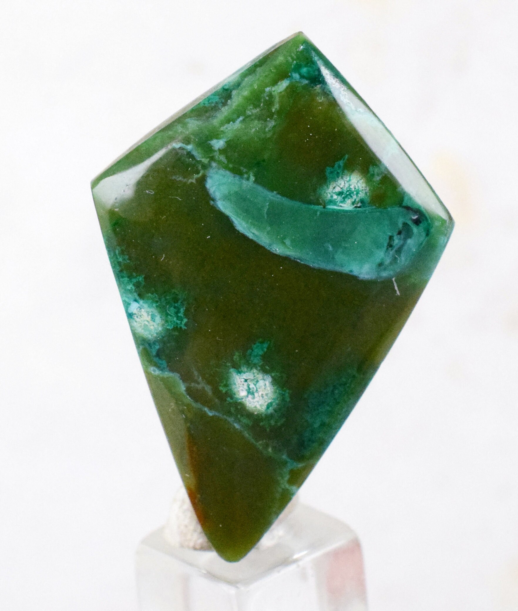 31cts GEM SILICA CHRYSOCOLLA Emeraldine Lily Mine Peru