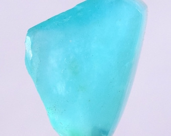6carats BLUE OPAL CABOCHON Pendant Wire Wrap Caribean Turquoise Color Peru B07
