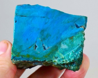 905 carats GEM SILICA OPALIZED Chrysocolla Caribean Blue Hardness 7 High Yield Turquoise Color Peru o417