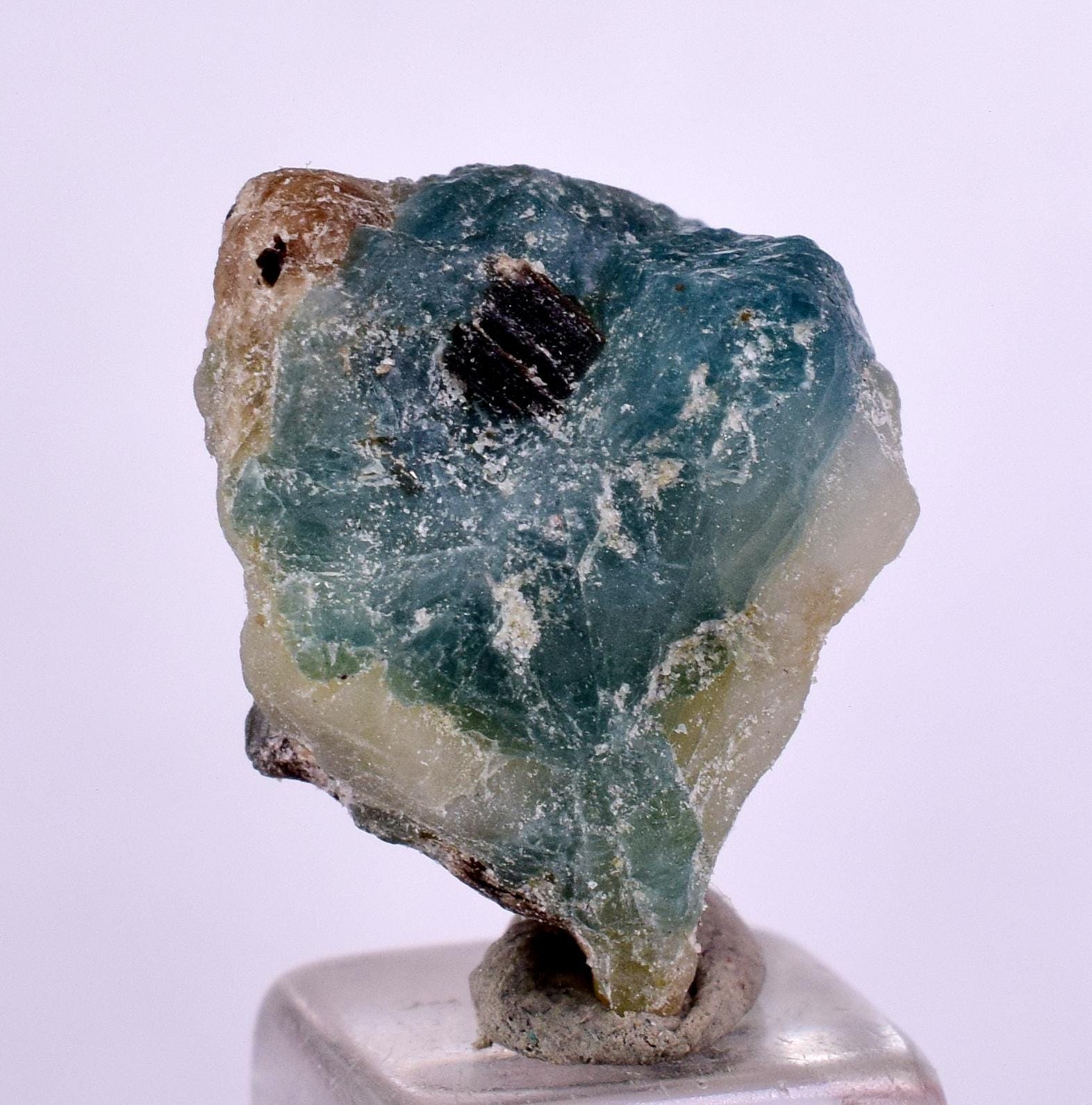 CRISTAUX DE GRANDIDIERITE 17 carats BLEU Vert Rare Madagascar Bijoux Facette P275 - France