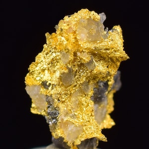 0.9cms NATIVE GOLD QUARTZ of the Incas Thumbnail Aesthetic Wire Gem Crystal Smoky Quartz Peru Rare Mineral Specimen L237