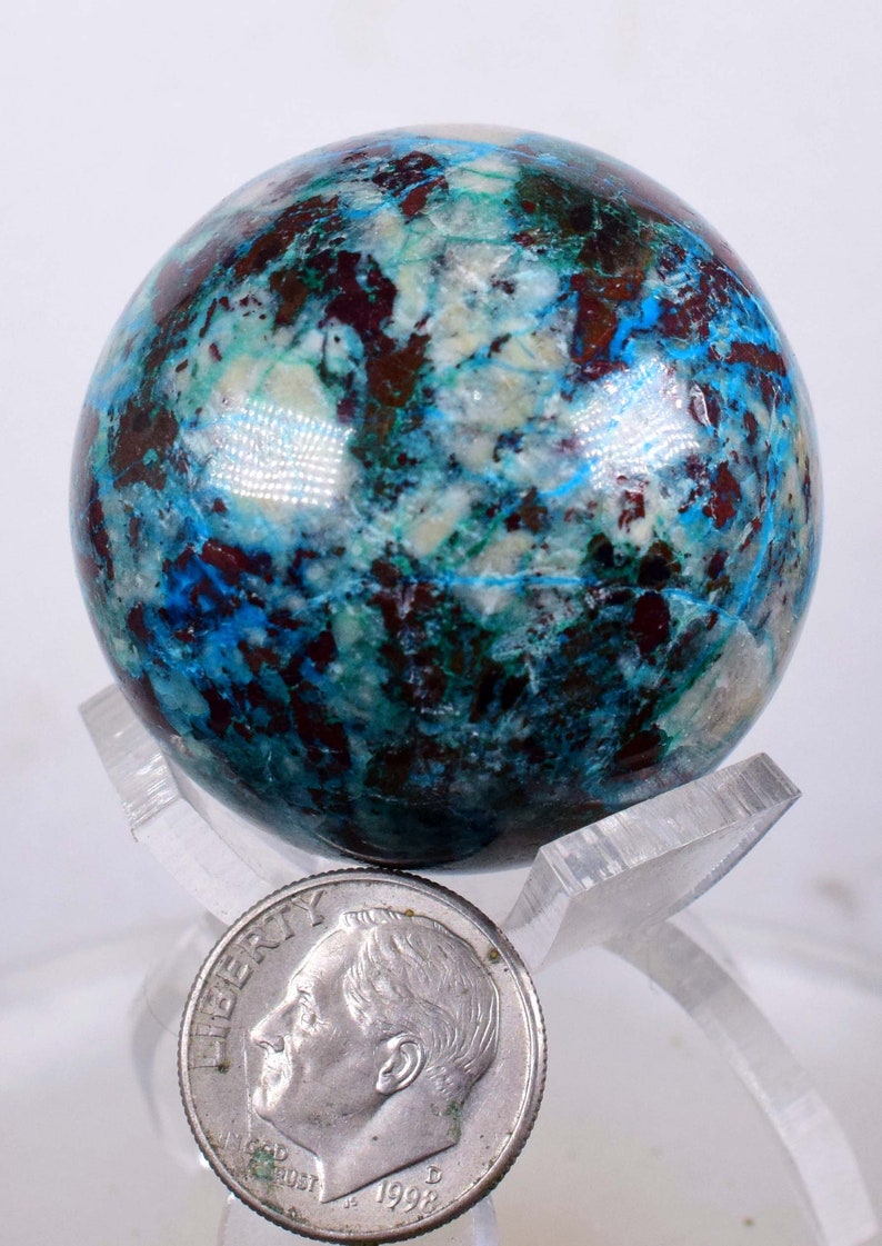 3.6cms CHRYSOCOLLA CAMPBELLITE CUPRITE Cabochon Quartz Copper Malachite Peru Turquoise Color J523 ?