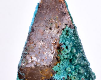 4.7cms  QUARTZ CHRYSOCOLLA TENTADORA Mine Peru Grape Botryoidal Stalactite Crystals Rare Ajoite (?)Mineral Specimen Collectors ce986