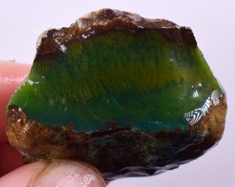 97grs GEM SILICA CHRYSOCOLLA Emeraldine Lily Mine Peru Scenic