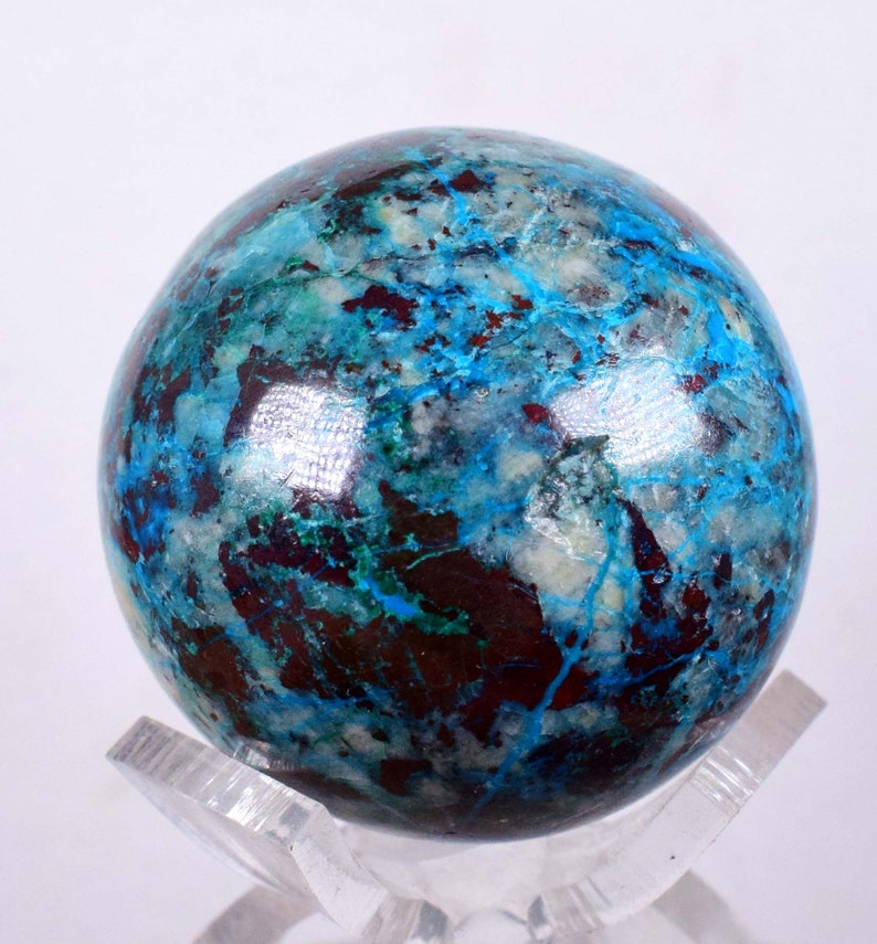 3.6cms CHRYSOCOLLA CAMPBELLITE CUPRITE Cabochon Quartz Copper Malachite Peru Turquoise Color J523 ?