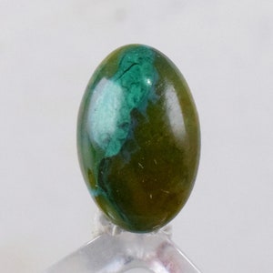 5.5cts GEM SILICA CHRYSOCOLLA Emeraldine Lily Mine Peru Cabochon Scenic Quartz Malachite Chalcedony Emerald Jade Color B831