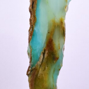21grs BLUE OPAL SLAB Peru Scenic Quality Translucent Jewelry Collector O707