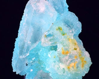 6.4cm NATURAL BLUE SALAMMONIAC Lecontite Crystals Turquoise Color Mineral x13