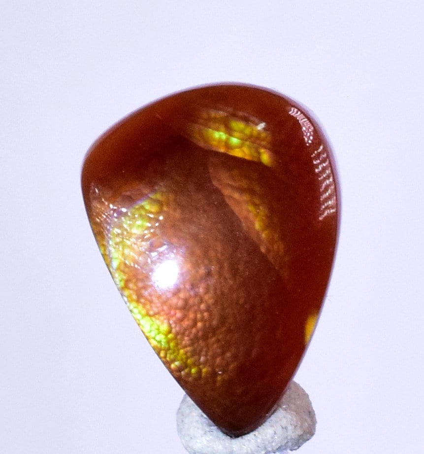 1,5 carati CABOCHON DI AGATA DI FUOCO Gioielli con pietre preziose multicolore naturali del Messico B33