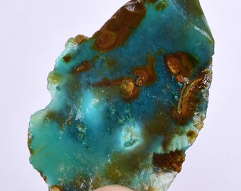 31cts GEM SILICA CHRYSOCOLLA Emeraldine Lily Mine Peru