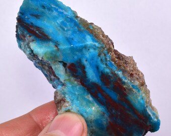 Opale bleue ovale cabochon naturelle - Pierres précieuses