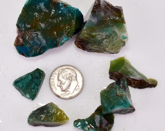 50Grams Lot GEM SILICA CHRYSOCOLLA Multicolor Chalcedony Emerald Jade Color Lily Mine Sb208