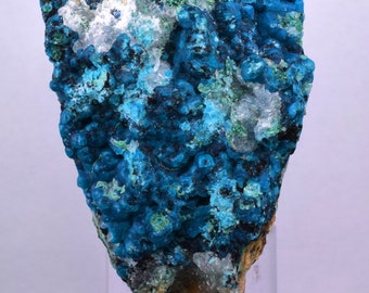 6.4cms  QUARTZ CHRYSOCOLLA TENTADORA Mine Peru Grape Botryoidal Stalactite Crystals Rare Ajoite (?)Mineral Specimen Collectors ce963