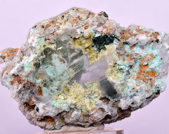 5cms ATACAMITE CRYSTAL SELENITE Chrysocolla Lily Mine Peru Mineral Ab303