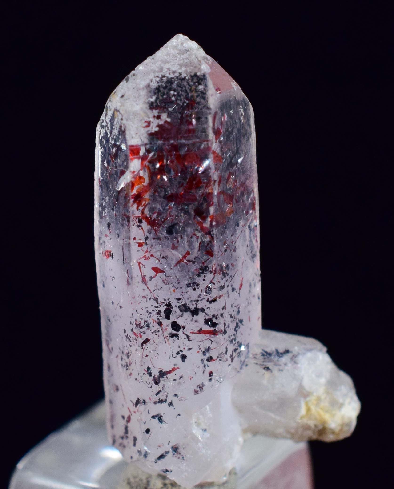 6.6cms QUARTZ PYRITE HUARON  Peru Crystals Old Stock Collector  Mineral Specimen M178