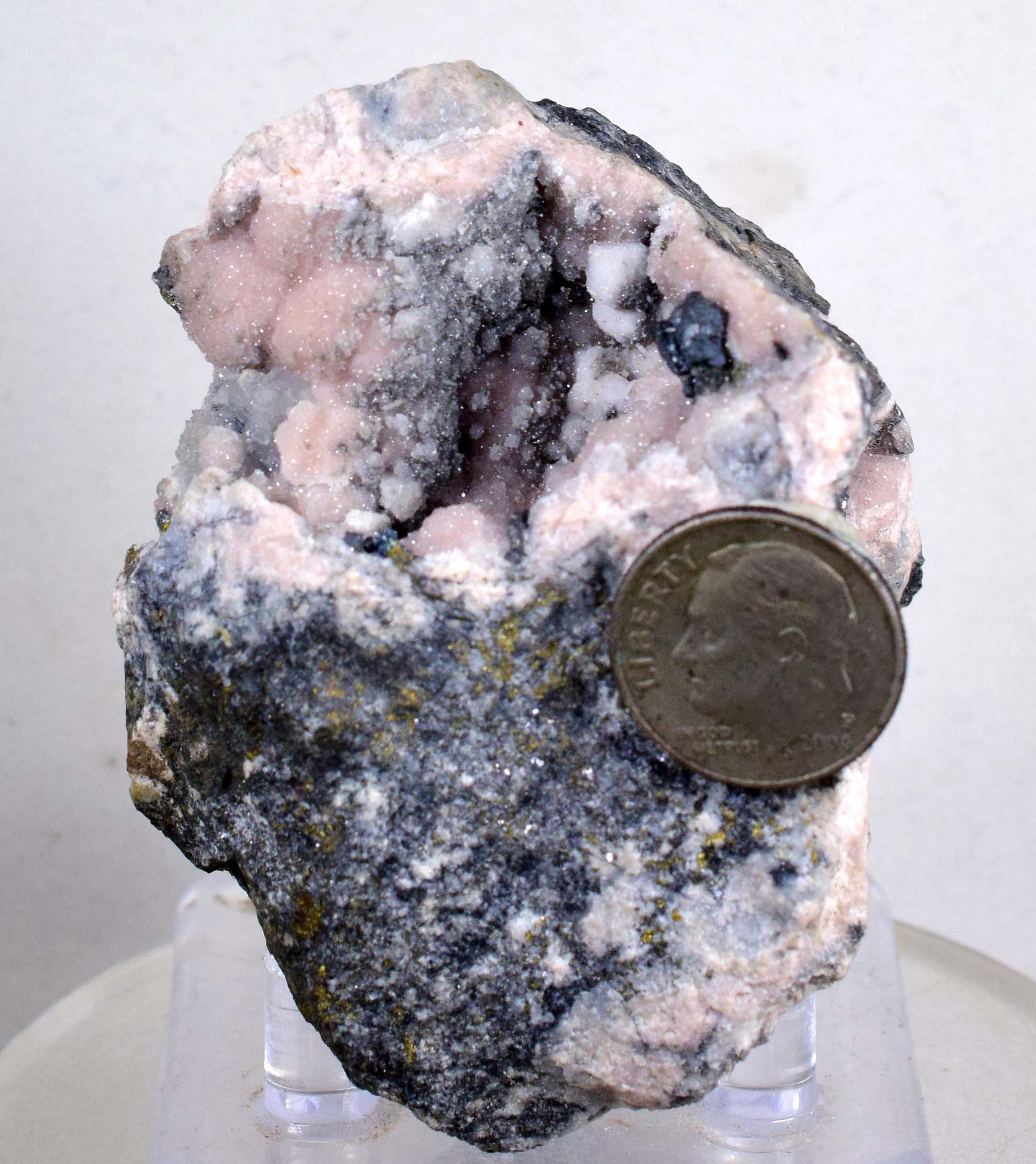 7cms PROUSTITE ルビー シルバー マンガノ方解石結晶ペルー鉱物標本