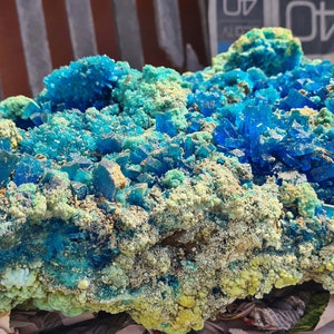 50cms MUSEUM NATURAL CHALCANTHITE  Giant Peru Copper Botryoidal Crystals Druzy Translucent Electric Blue Shiny Mineral Specimen