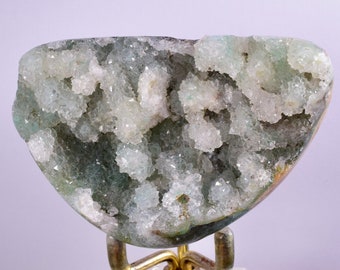 7.6 センチメートル DRUZY クリソコラ研磨リリー鉱山ペルー水晶結晶