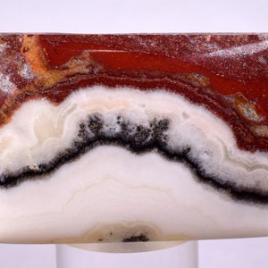 5.2cms GEM MACHU PICCHU Aragonite Cabochon Peru Calcite Copper Dendrites B05