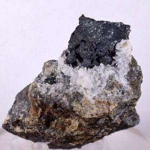 6.1cm ACANTHITE PYRARGIRITE QUARTZ Pyrite Mangano Calcite Mineral Peru HE218