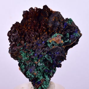 3.9cms GEM MALACHITE AZURITE Crystals Ahouli Mines Midelt Province Morocco U605