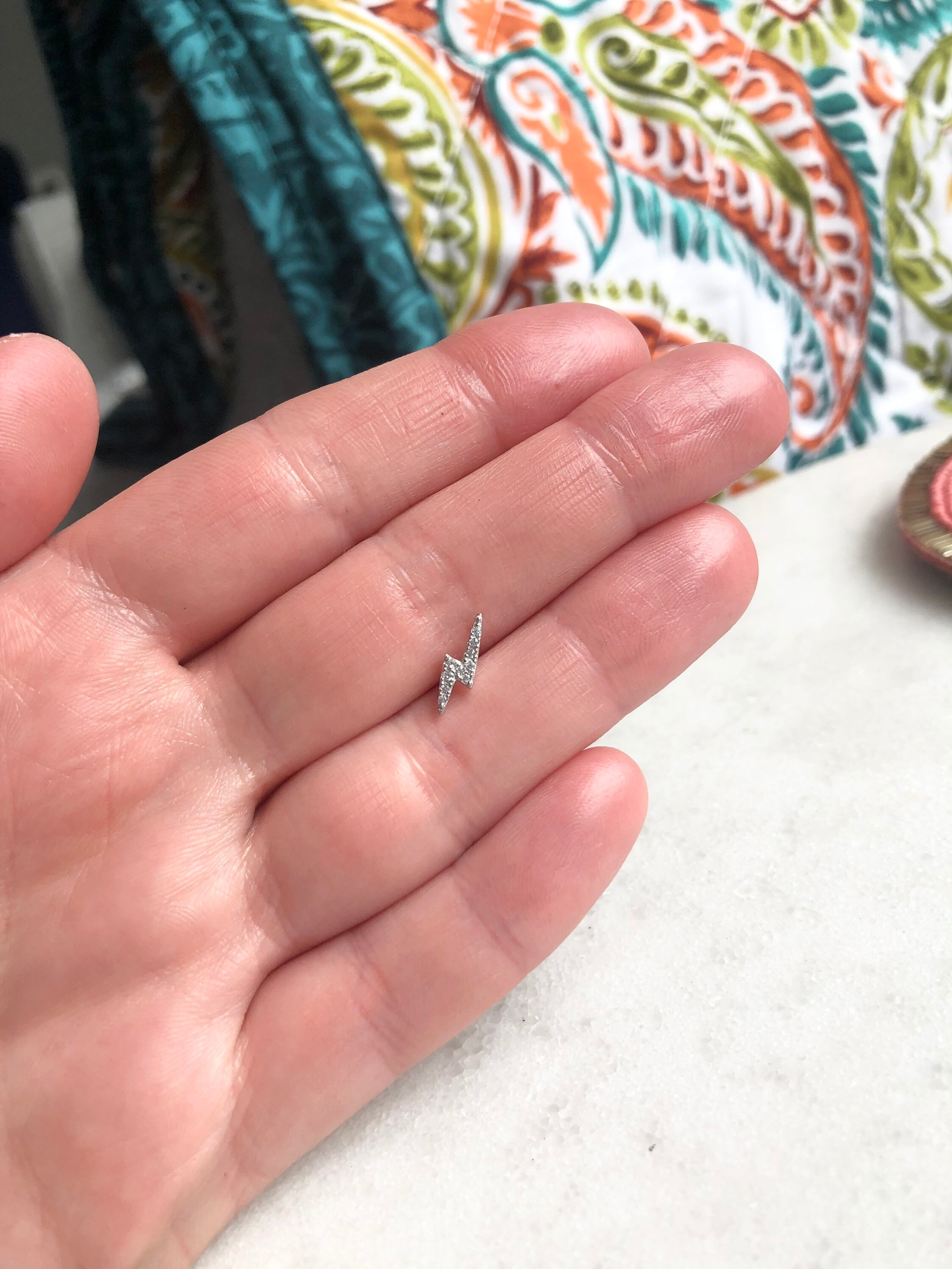 Surgical Steel Lightning Bolt Screw Back Earring Etsy