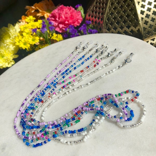 Beaded Glasses Chain Etsy UK