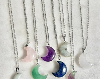 Celestial Crystal Moon Necklace