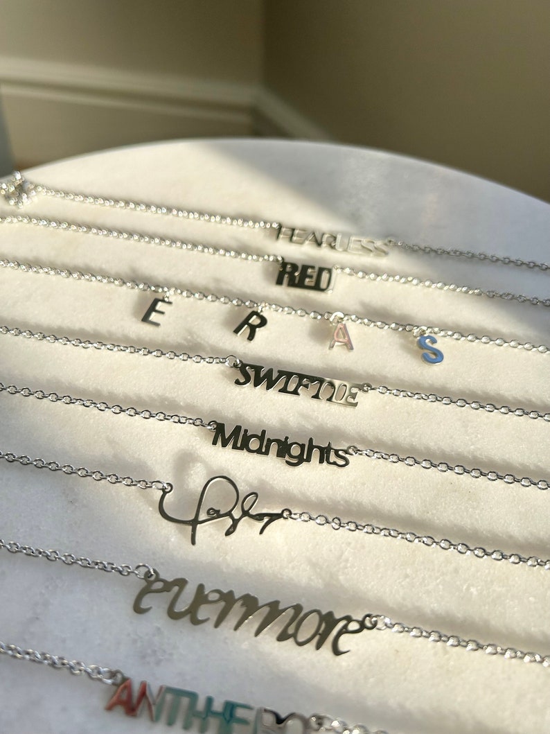 Silver Swiftie Eras Tour Necklace image 9