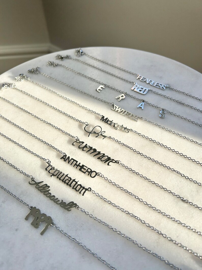 Silver Swiftie Eras Tour Necklace image 8