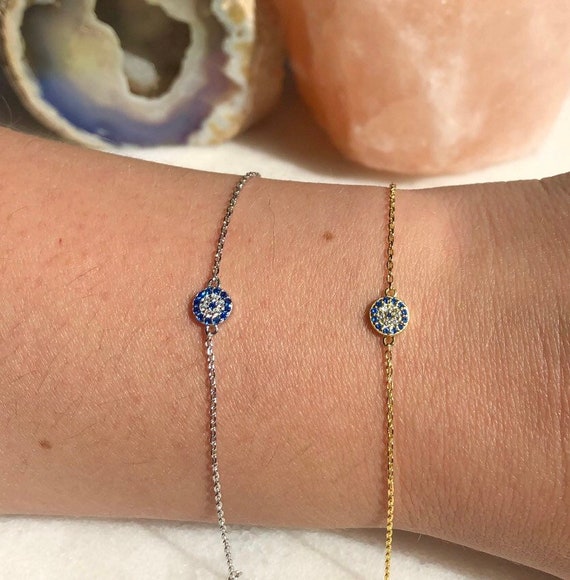 Gold evil eye bracelets new arrivals