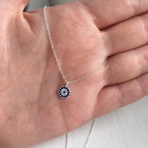 Sterling Silver Evil Eye Necklace