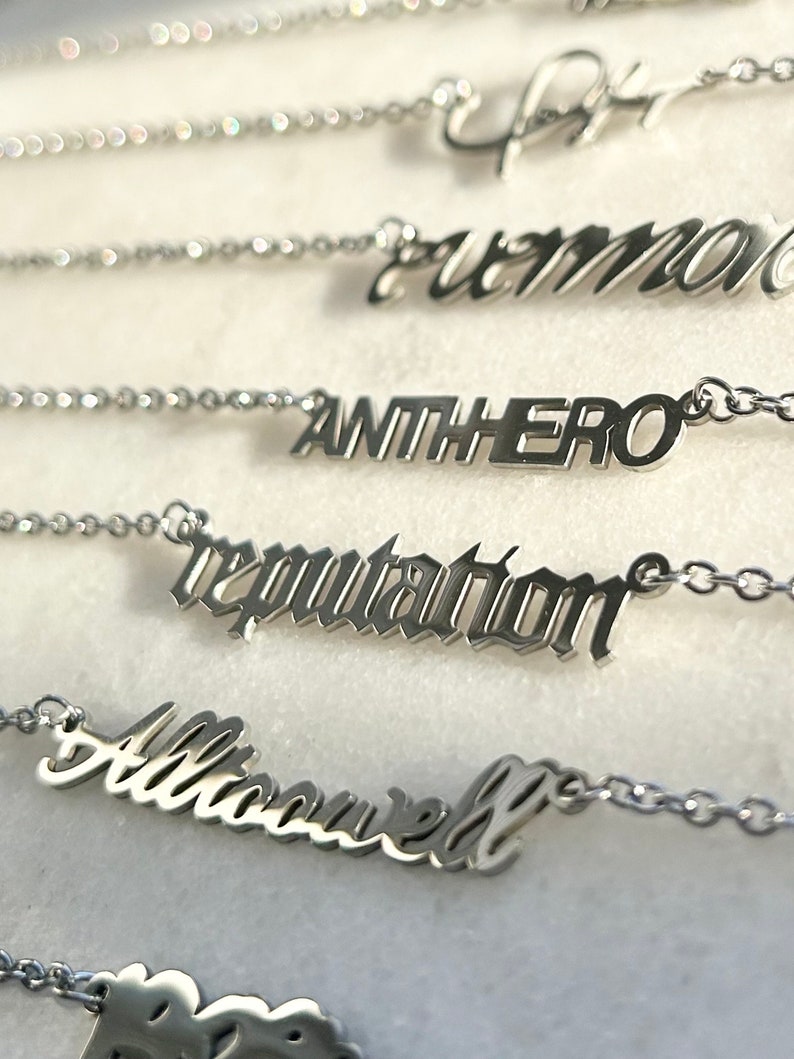 Silver Swiftie Eras Tour Necklace image 2