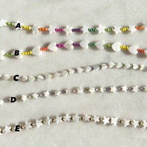 Tiny Gemstone Beaded Necklace with Pearl Heart image 10