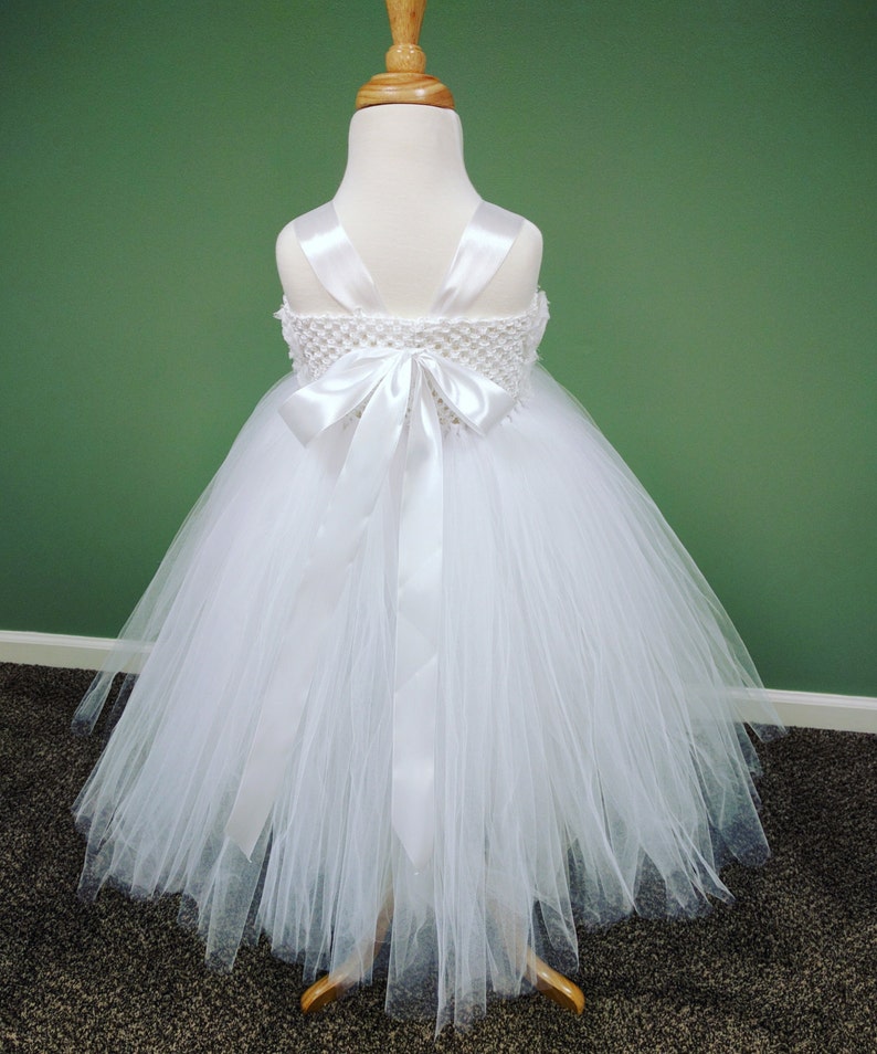 Toddler Tutu Dress/White Tutu Dress/Flower Girl Dress/Princess Etsy