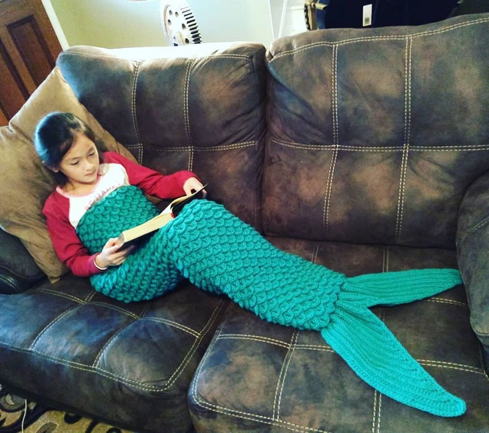 Jade Mermaid Tail Blanket Little Mermaid Ariel Mermaid Blanket Etsy