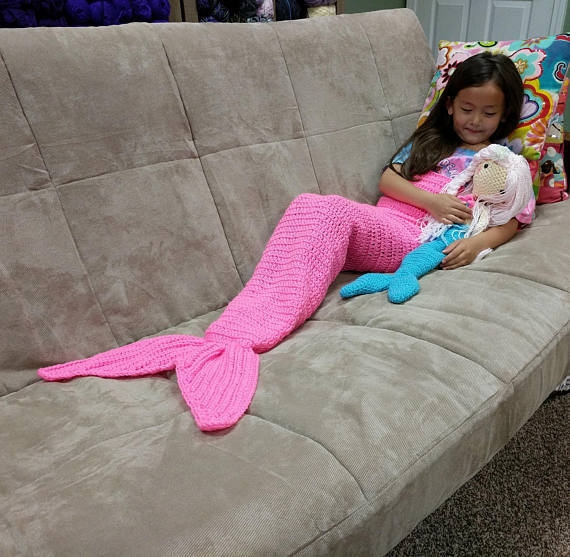 mermaid tail blanket with sequins