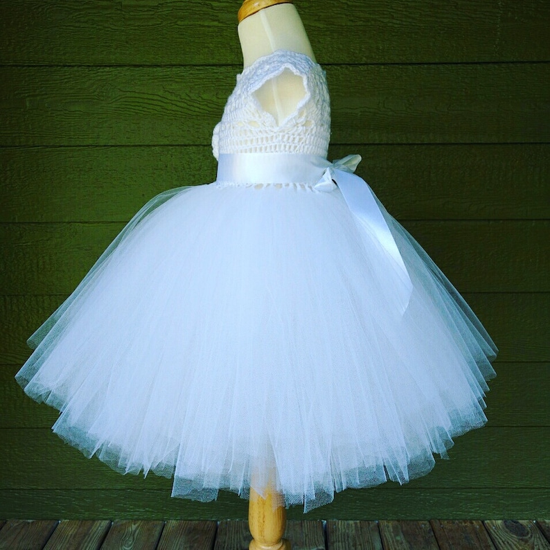 White Tutu Dress/Toddler Tutu Dress/Flower Girl Tutu Etsy
