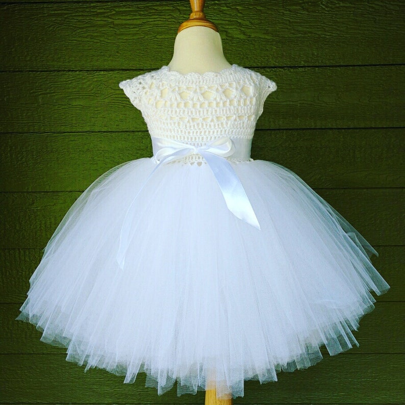 White Tutu Dress/Toddler Tutu Dress/Flower Girl Tutu Etsy
