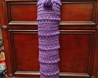 Purple Crochet Plastic Grocery Bag Organizer/Holder