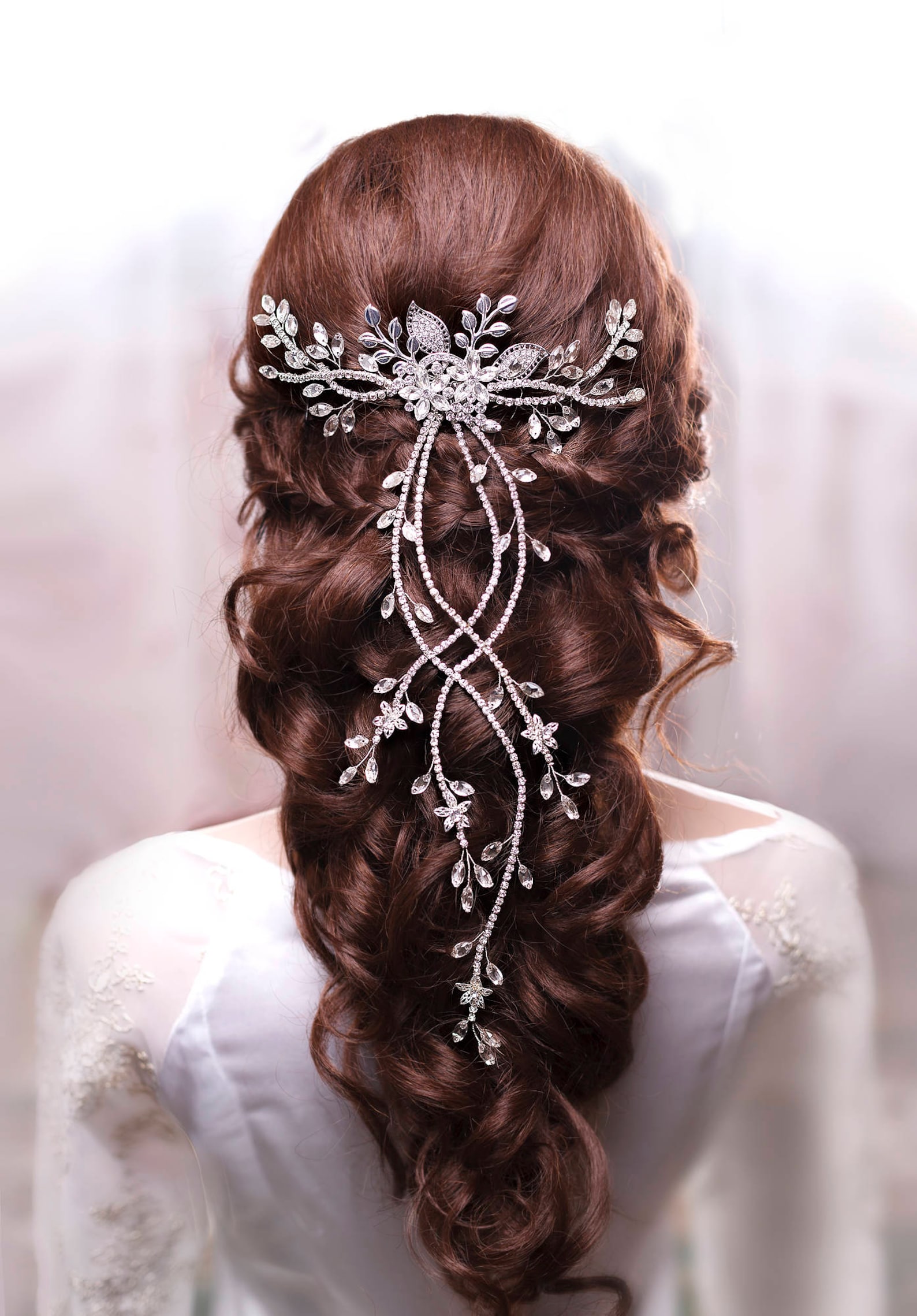 Crystal Hair Vine Bridal Hair Vine Wedding Hair Vine Long Hair Etsy UK