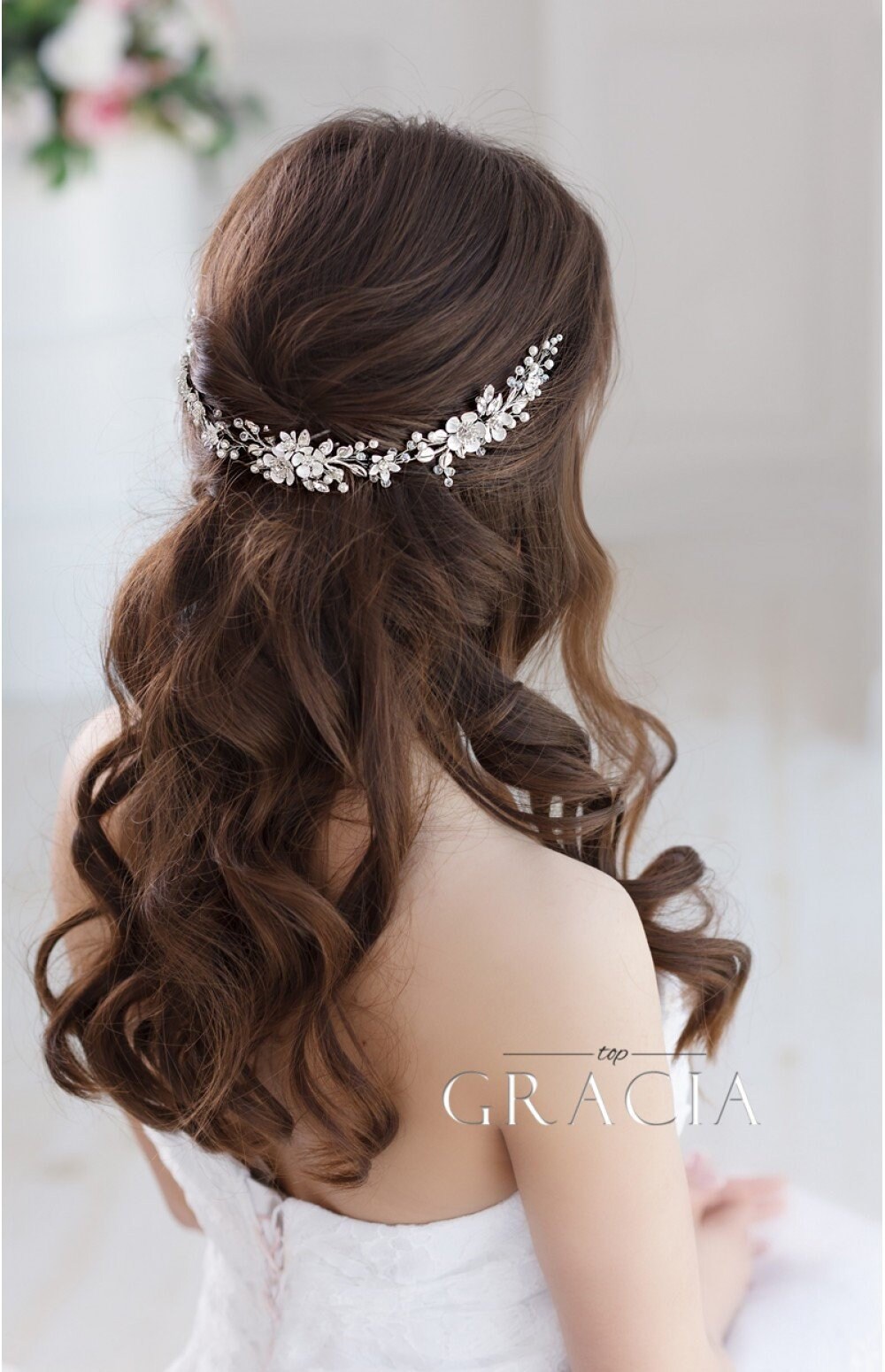 Flower Bridal Hairpiece Wedding Headpiece Bridal Headband Etsy