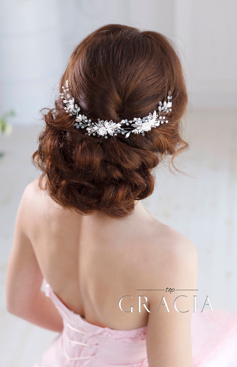 Bridal hairpiece Wedding hairpiece Bridal headband Bridal hair Etsy