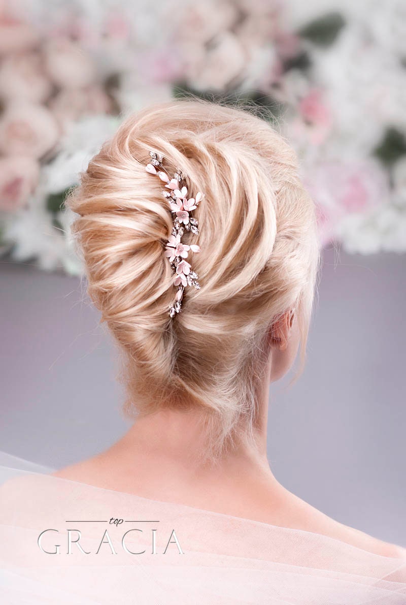 Ivory Bridal Hair Pins White Bridal Flower Hair Pins Ivory Etsy